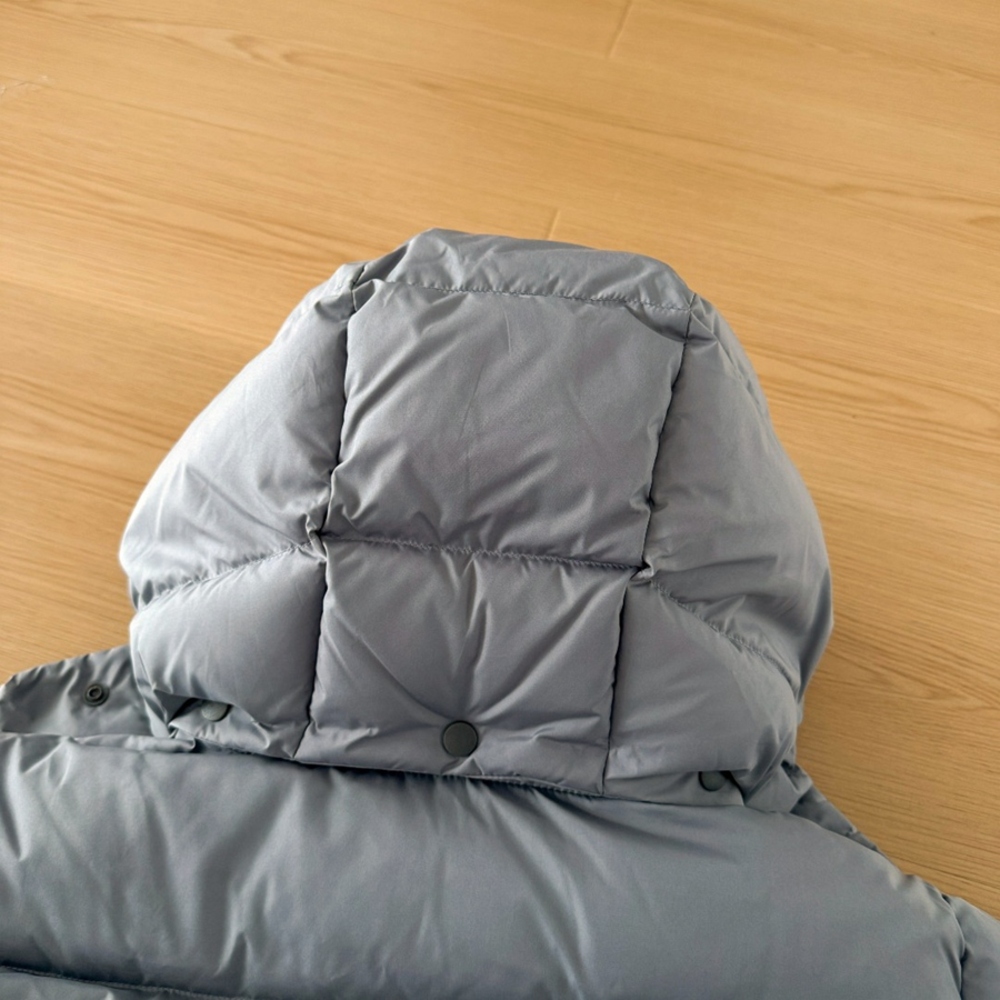 Lululemon Grey Short Hooded Puffer Down Jacket Winter Coat - Picture 2 of 12